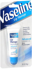 Vaseline Lip Therapy Petroleum Jelly, Advanced Formula  - 0.35oz