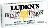 Luden's Throat Drops, Honey Lemon  - 14ea