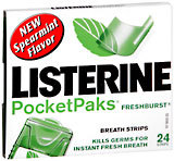 Listerine PocketPaks FreshBurst  -  12 x 24 unit pack