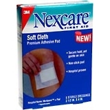 3M Nexcare Soft Cloth Premium Adhesive Pads 3-1/2 Inches X 4 Inches - 5 EA