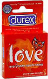 Durex Love Condoms Lubricated Latex  -  4 EA