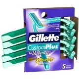 Gillette Custom Plus Razors 5-Pack Women's Sensitive - 5 Each