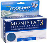 MONISTAT 3 Combination Pack With Coolwipes  -  3 EA