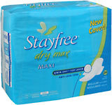 STAYFREE Dry Max Maxi Pads Regular With Wings - 24 EA