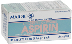 ASPIRIN CHILD 1.25GR CHW TAB 36  - Size 36  TAB at MedshopExpress.Com