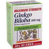 Nature's Bounty Herbal Sure Ginkgo Biloba Softgel Capsules - 50 Caplets