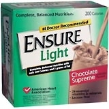 Ensure Light 4-Pack 8-Ounce Cans Chocolate Supreme 6X4X8 Pack - 32 Ounces