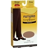 Futuro Knee High, Large, Beige, Firm, Reinforced Toe/Heel  - 1ea