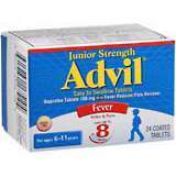 Advil Ibuprofen for Ages 6-11 Years, 100 mg, Coated Tablets  - 24ea