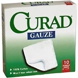 Curad Gauze Pads 3 Inches X 3 Inches - 10 EA
