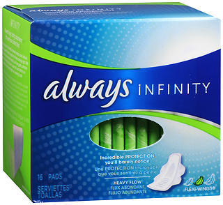 Always Infinity Maxi Pads Heavy Flow - 12 Pack x 16 EA - Medshopexpress