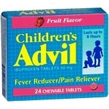 Advil Ibuprofen for Ages 2-11 Years, 50 mg, Fruit, Chewable Tablets  - 24ea