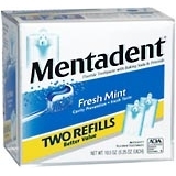Mentadent Toothpaste Two Refills Fresh Mint 2X5.2 Pack - 10.5 OZ
