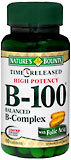 Nature's Bounty Vitamin B-100 Tablets Time Release - 50 Tab