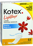 Kotex Lightdays Pantiliners Deodorant 12X64 Pack - 64 Pads