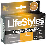 LifeStyles Classic Collection Condoms Lubricated Latex  -  12 EA