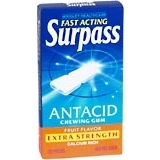 Surpass Antacid Chewing Gum Extra Strength Fruit - 20 Each