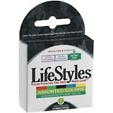 LifeStyles Condoms Assorted Colors - 3 EA