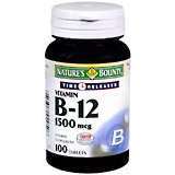 Nature's Bounty Vitamin B-12 1500 mcg Tablets Time Release - 100 TB