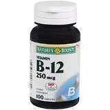 Nature's Bounty Vitamin B-12 250 mcg Tablets - 100 Tab