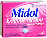 Midol Pain Reliever, Maximum Strength, Caplets  - 24ea