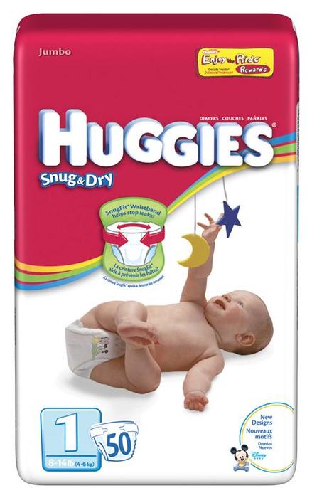 Baby Huggies Snug Dry Diapers Size 1 4x50