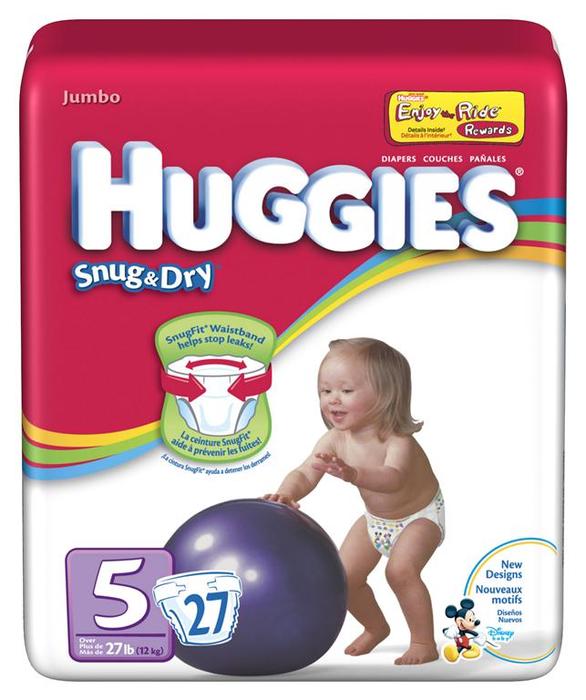 Baby Huggies Snug Dry Diapers Size 5 4x27
