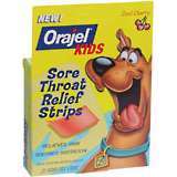 Orajel Kids Sore Throat Relief Strips Cool Cherry - 20 EA