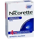 Nicorette Stop Smoking Aid, 4 mg, Gum, Original, Refill  - 48ea
