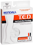 T.E.D. Anti-Embolism Stockings Thigh Length Closed Toe White Medium Short  -  1 PR