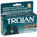 Trojan Condoms Shared Sensation Spermicidal Lubricated Latex - 12 Each