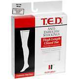 T.E.D. Anti-Embolism Stockings Thigh Medium Short White - 1 Pair