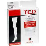 T.E.D. Anti-Embolism Stockings Thigh Large Short White - 1 Pair