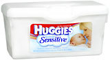 HUGGIES Gentle Care Sensitive Wipes Tub - 64 EA