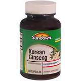 Sundown Herbals Ginseng Capsules Korean - 60 TB