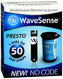 WaveSense Presto Test Strips - 50 EA