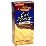 Nature Made Cal Burst Chews Creamy Vanilla - 40 Tablets