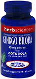 HerbScience Ginkgo Biloba 40 mg Caplets - 60 Caps