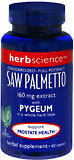 HerbScience Saw Palmetto 160 mg Caplets - 60 Caps