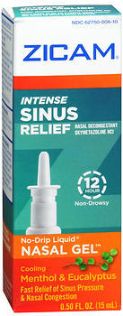 Zicam Sinus Relief, No-Drip Liquid Nasal Gel  - 0.5oz