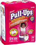 Toddler Huggies Pull ups Girls 3-4T 4x23