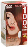 Garnier 100% COLOR Permanent Color - 660 (Intense Auburn)  -  1 EA