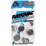 Rayovac Loud 'n Clear Hearing Aid Batteries Size 675 - 4 EA