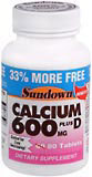 Sundown Calcium 600 mg + D Tablets  -  80 Tablets
