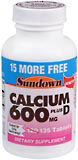 Sundown Calcium 600 mg + D Tablets  -  135 Tablets
