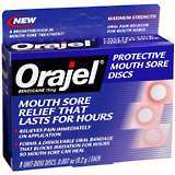 Orajel Mouth Sore Discs Maximum Strength - 8 EA