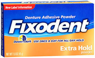 Fixodent Denture Adhesive Powder, Extra Hold - 1.6 oz