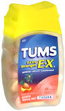 Tums Antacid/Calcium Supplement, Extra Strength, Tropical Assorted Fruit, Chewable Tablets  - 48ea