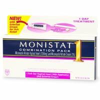 Monistat 1 Vaginal Antifungal, 1 Day Treatment, Combination Pack  - 1ea