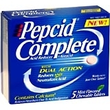 Pepcid Acid Reducer, Chewable Tablets, Mint  - 5ea